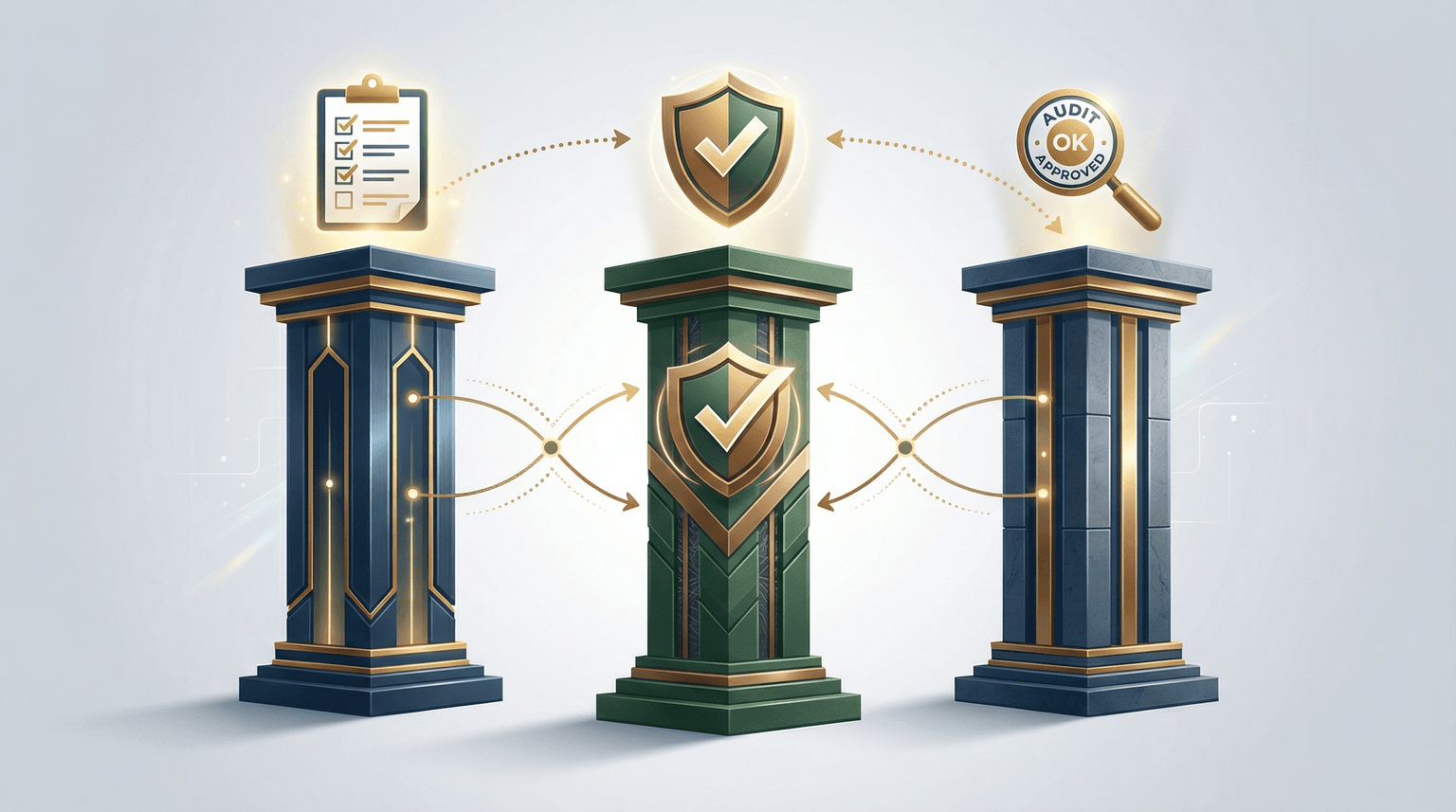 Financial regulatory compliance framework showing SOX, GAAP, and SEC requirements