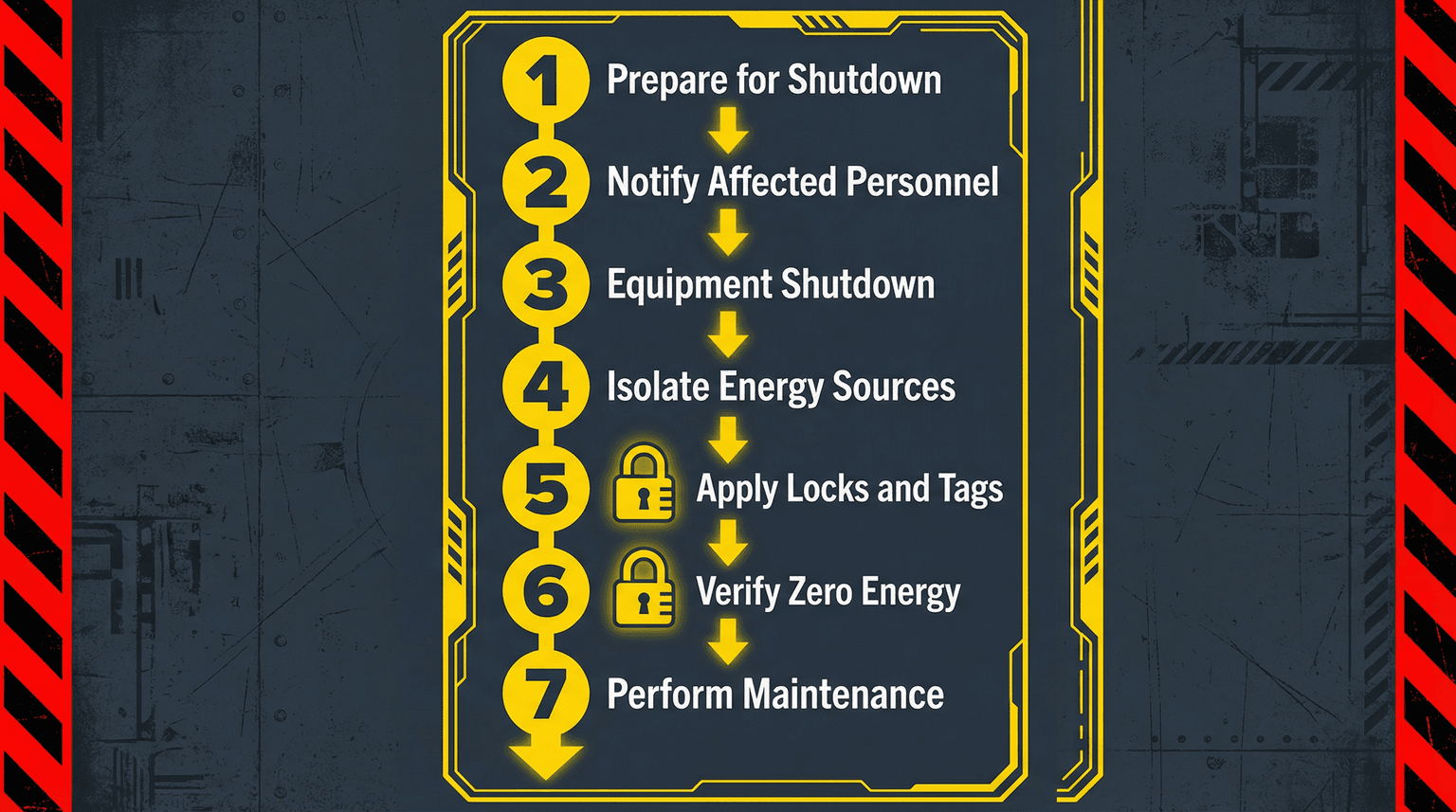 LOTO 7-step safety procedure