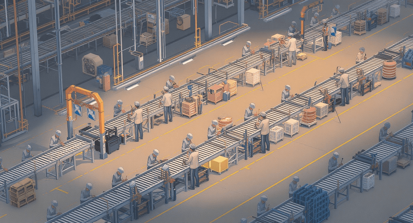 Manufacturing floor with standardized procedures